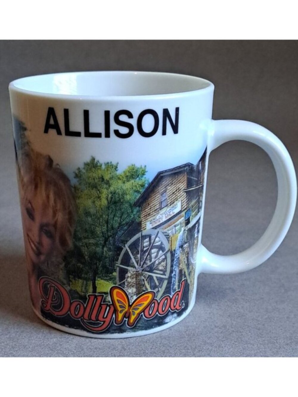 Dolly Parton: Dollywood Personalized USED Coffee Mug (Allison, Country) PM